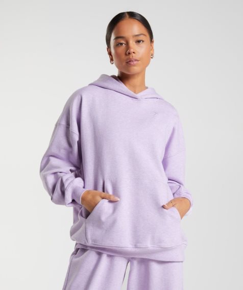 Women's Gymshark Rest Day Sweats Hoodie Lavender | CA 5N607A